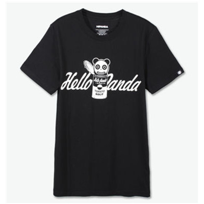 潮流有型！HIPANDA男子hellopanda印花T恤