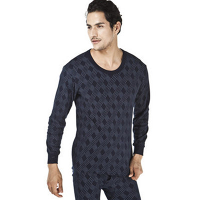 健康护肤！北极绒优质精棉圆领印花保暖内衣套装