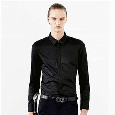 秋装上市！GXG黑色斯文长袖衬衫#33103728