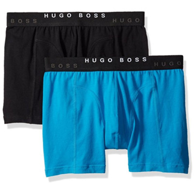 新低！HUGO BOSS Cyclist Solid弹力棉 男 平角内裤 2条装