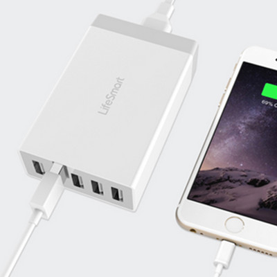 智能分流！LifeSmart多口USB平板智能手机充电器