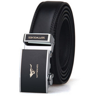 成熟气质！七匹狼男士真皮皮带1WA3712J