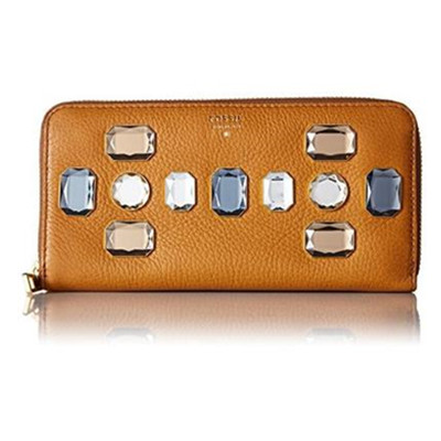 小巧简洁！FOSSIL 化石 Sydney Zip 女士真皮长款钱包