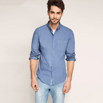 三色可选！ESPRIT EDC通勤纯色全棉长袖衬衫026CC2F015