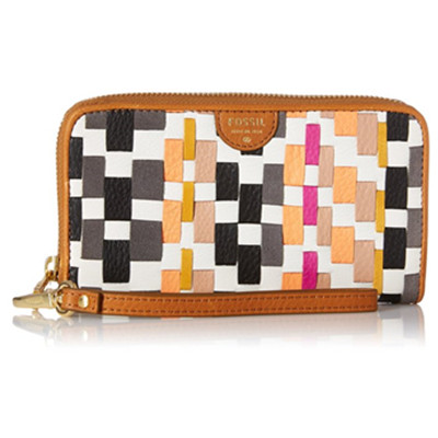 小巧简洁！Fossil Sydney 女款真皮手机钱包