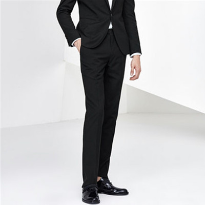 新风尚！GXG男士时尚修身型黑色西裤#63814008