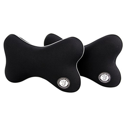 舒适好价！GiGi 吉吉 靠枕 护颈枕 骨头枕 对装黑色(头枕*2)