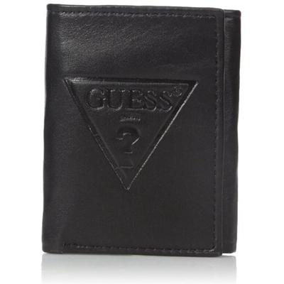 白菜凑单！GUESS盖尔斯Logo Trifold男士真皮三折钱包