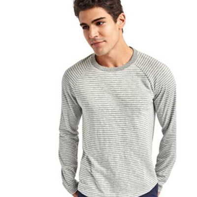 新风尚！Gap男装舒适百搭混色条纹插肩T恤325746