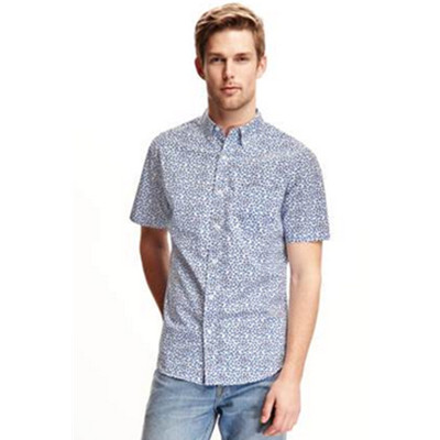 新风尚！OLD NAVY全棉多印花短袖衬衫118942