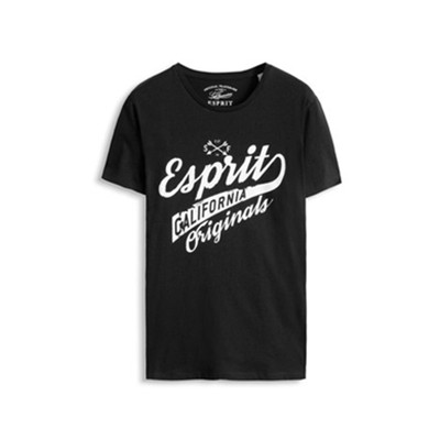 休闲舒适！ESPRIT全棉Logo印花短袖T恤-996EE2K900
