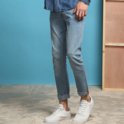 新风尚！Lee男士修身小直脚九分牛仔裤L117091MU3MV