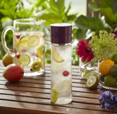 材质安全！膳魔师 单手开启透明水杯660ml