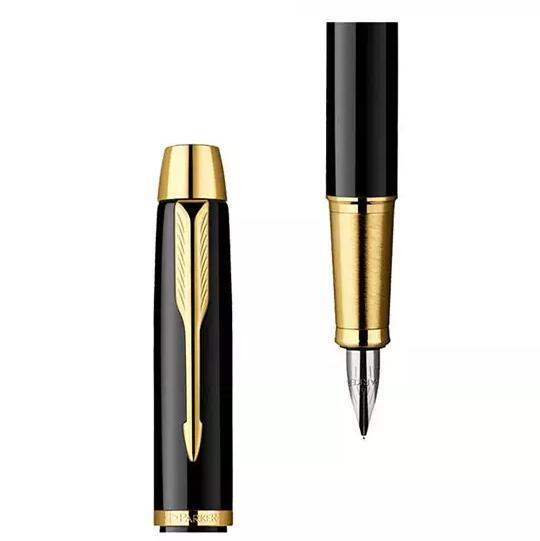 持久耐用！PARKER 派克 IM纯黑丽雅金夹墨水笔