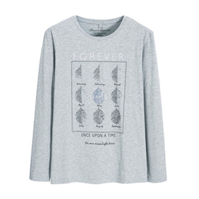 2016秋季新款！森马印花直筒宽松长袖T恤