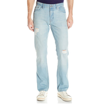 帅气！Calvin Klein CK Destructed 男款破洞牛仔裤