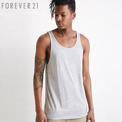白菜价！FOREVER21男士简约宽松打底背心00136599