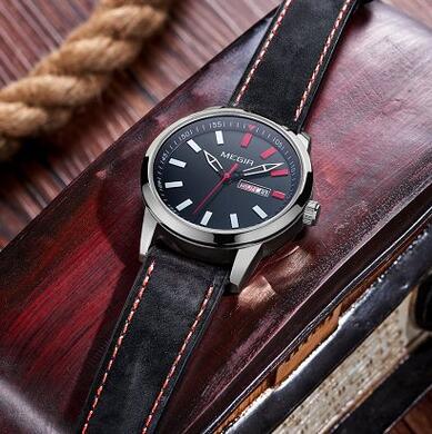 运动防水！MEGIR 美格尔 赛车手系列 石英男士手表