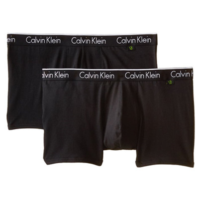白菜！Calvin Klein One Cotton弹力棉 男平角内裤 2条装