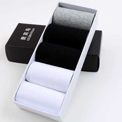 白菜价！贵宾鸟男士棉袜中筒袜5双装