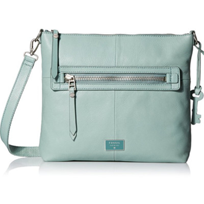 清新配色！Fossil Dawson Top Zip化石 女士真皮斜挎包