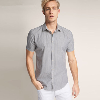 成熟优雅！ESPRIT全棉细条纹短袖衬衫-056EO2F001