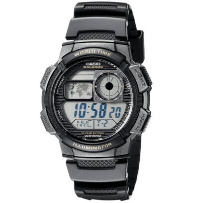 100米防水！卡西欧 AE-1000W-1AVDF 运动手表