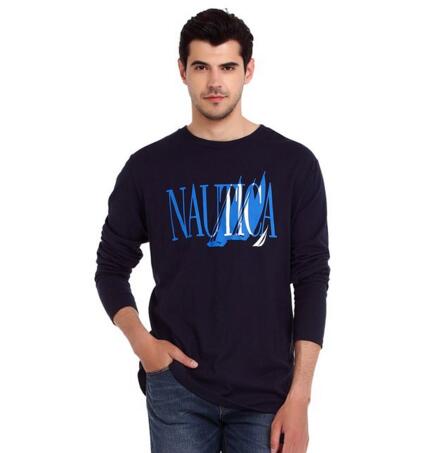 简约百搭！Nautica 诺帝卡 男式 T恤 V53171