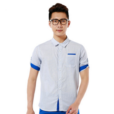 清仓价！鸿星尔克V领短袖衬衫11214204443
