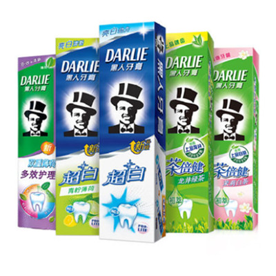 多效组合！黑人超白茶倍健牙膏套装680g