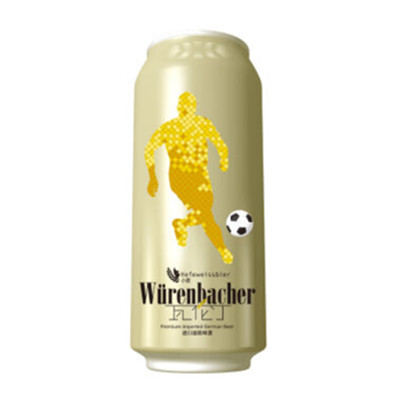德国进口！Wurenbacher瓦伦丁小麦啤酒 500ml*24 听