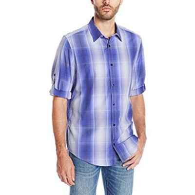 大白菜！Calvin Klein Roll Up 男式格纹衬衫