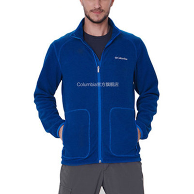 舒适面料！哥伦比亚 户外经典男款休闲开衫抓绒衣AE6281