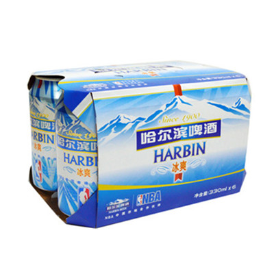 畅爽到底！哈尔滨啤酒 冰爽拉罐330ml*6/听装