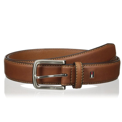 百搭！Tommy Hilfiger 汤米 Leather Stitch男士皮带
