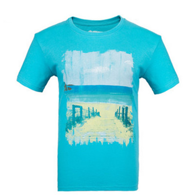 清仓价！澳道男女情侣款舒适纯棉休闲印花圆领短袖T恤OE2015060