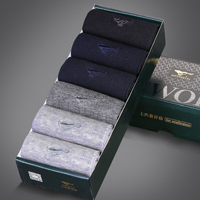 舒适四季款！七匹狼男纯棉中筒袜6双装