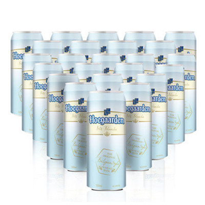 进口啤酒！福佳Hoegaarden小麦白啤酒500ml*12听