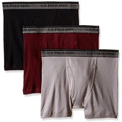 大白菜！ U.S. POLO ASSN. 男款平角内裤3条装