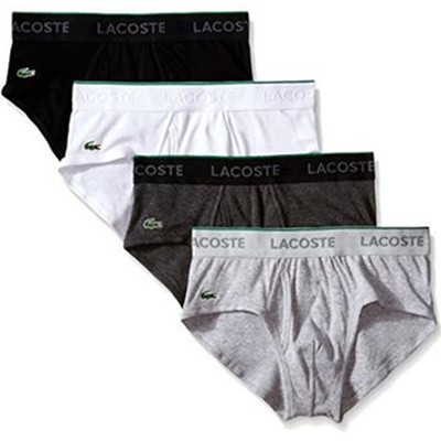 码全好价！Lacoste 鳄鱼Essentials男款纯棉低腰内裤4条装