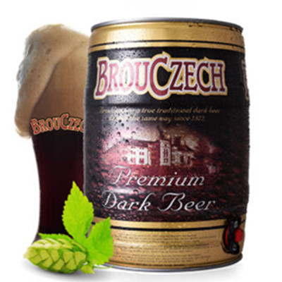口味醇厚！Brouczech布鲁杰克黑啤酒5L桶装