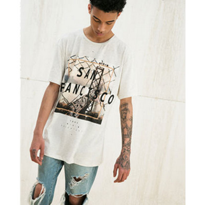潮流单品！Bershka男士旧金山/东京/纽约城市图案T恤07957831
