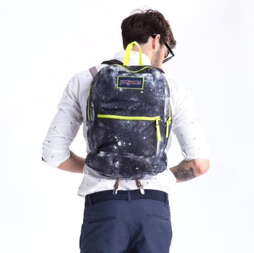轻便！JanSport 中性 时尚撞色校园双肩包 T08W