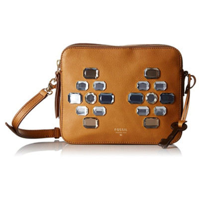 精致！Fossil Sydney Double女士单肩斜挎包