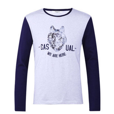 聚星节！马克华菲修身拼接长袖T恤7154207106