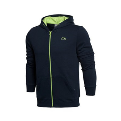 时尚百搭！李宁运动生活开衫连帽运动卫衣AWDKB79