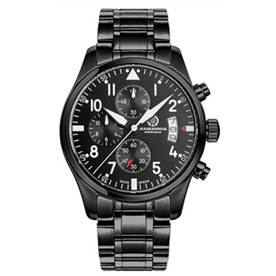 时尚有型！嘉年华手表 飞行员系列夜光男士计时码表