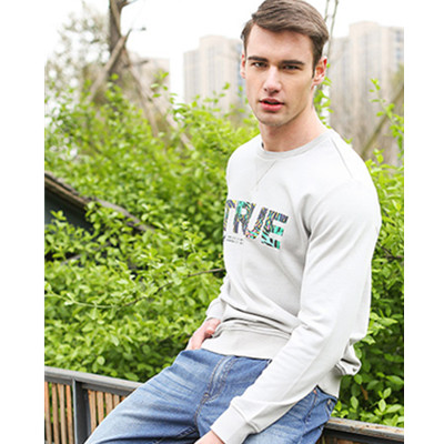 聚星节！Lee男士灰色休闲印花长袖卫衣L159991NXE43