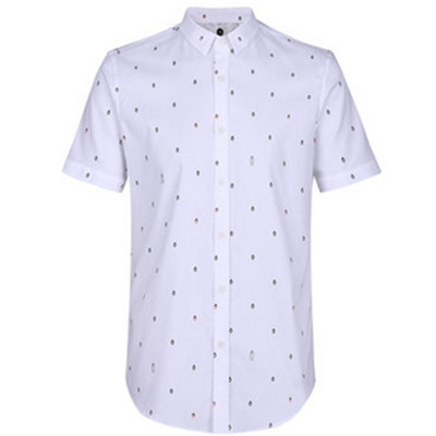 聚星节！马克华菲趣味鸟类波点印花尖领衬衣7162317004