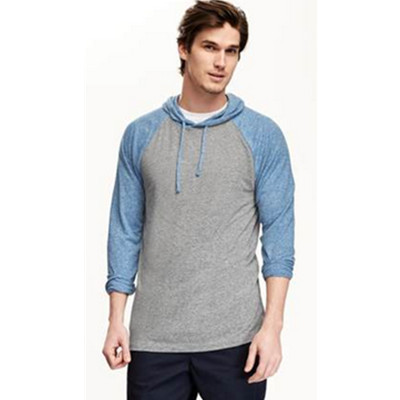 聚星节！Old Navy舒适麻质拼接色块连帽针织衫219783